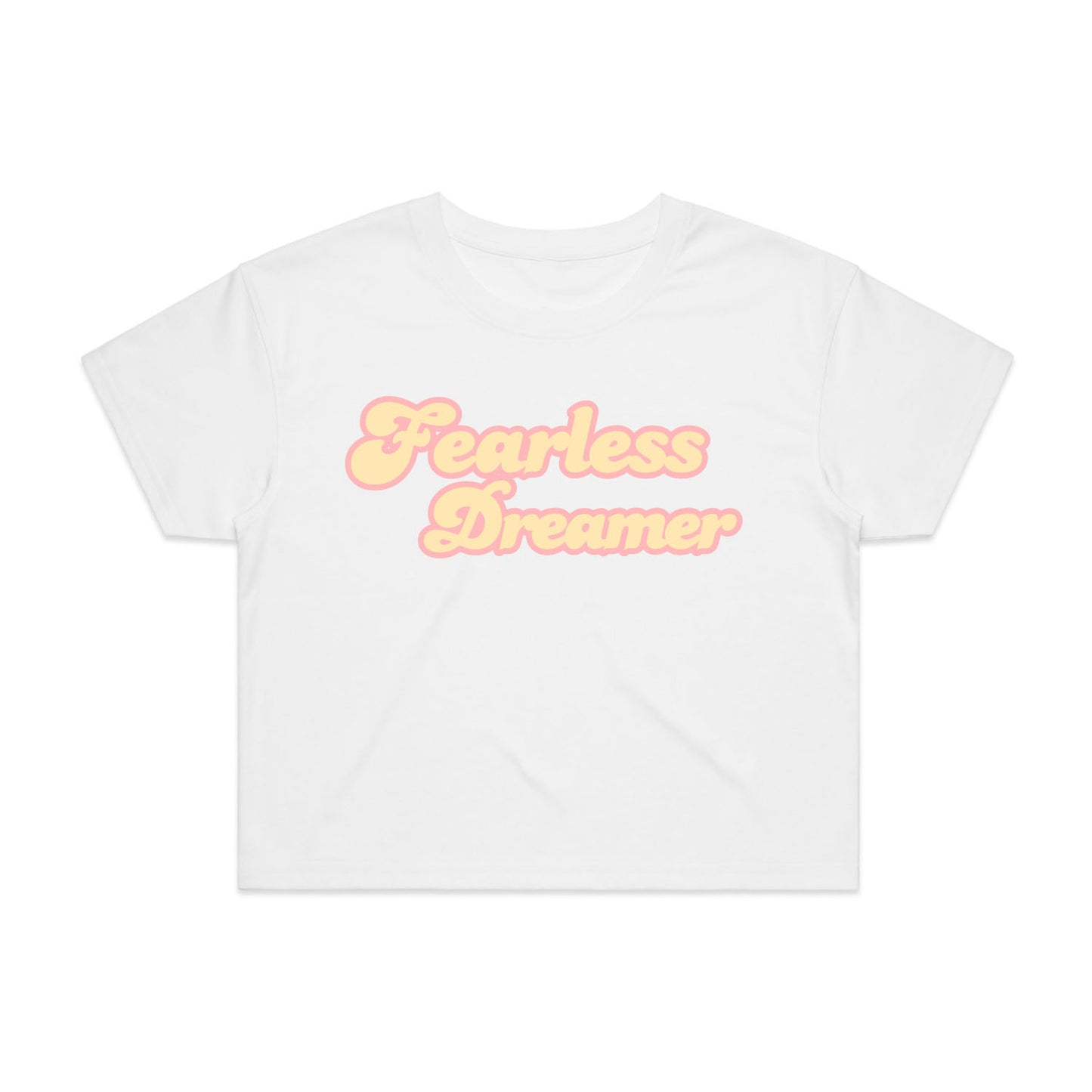 FEARLESS DREAMER WOMEN CROP TEE - WHITE