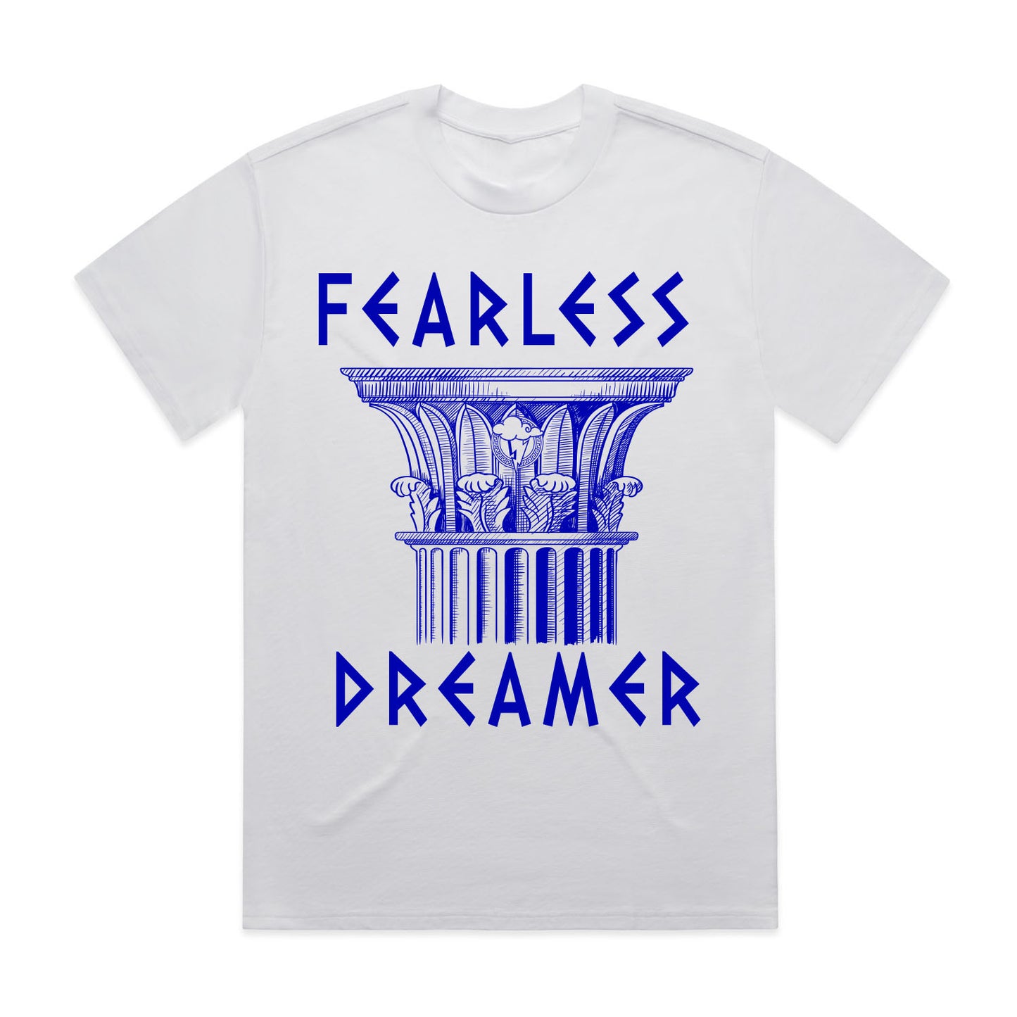 FEARLESS DREAMER  NEON SUMMER TEE - WHITE